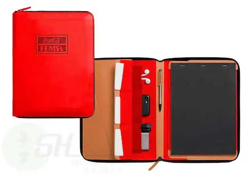 CARPETA CON CIERRE Y GUARDA PARA CELULAR