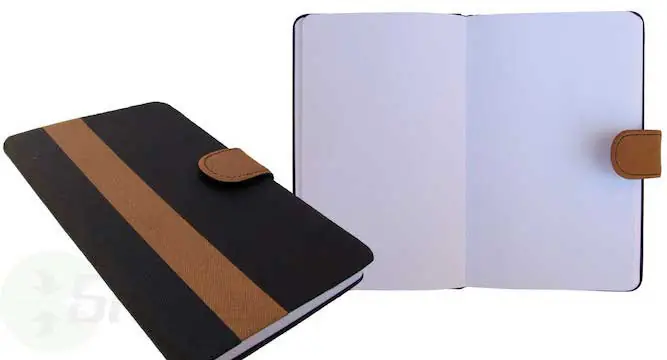 LIBRETA PROMOCIONAL JOURNAL BOOK CON CINTURON MATERIAL PIEL SINTETICA ITALIANA CON APLICACIÓN