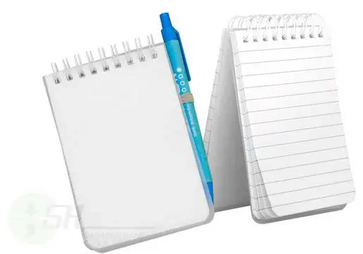 PORTA NOTAS CON PLUMA