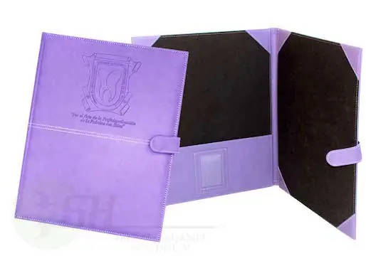 PORTA TITULOS CON CINTURON VIOLET